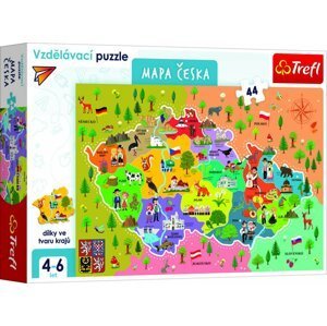 Trefl Puzzle Mapa České republiky / 44 dílků - Trigano