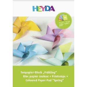 HEYDA Blok barevných papírů 130 g A4 - větrník 10 listů