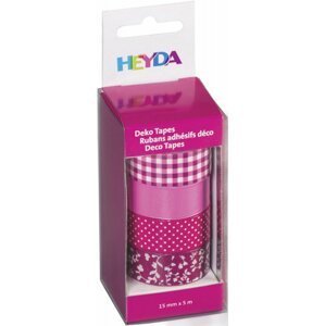 HEYDA Sada papírových pásek - růžový mix 1,5 cm x 5 m