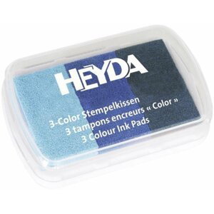 HEYDA Razítkovací polštářek - 3 odstíny modré