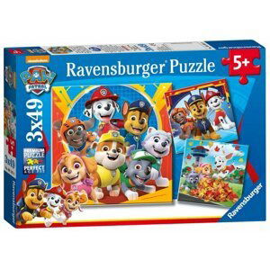 Ravensburger Puzzle Tlapková patrola - Hrátky v listí 3 x 49 dílků