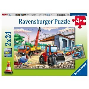 Ravensburger Puzzle - Stavby a vozidla 2 x 24 dílků