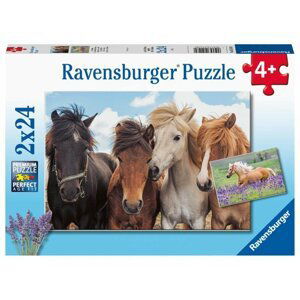 Ravensburger Puzzle - Fotky koní 2 x 24 dílků