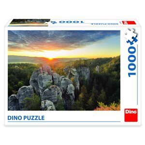 Puzzle Hruboskalské skalní město, Český ráj 1000 dílků  66x47cm v krabici 32x23x7cm - Dirkje