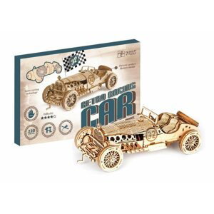 NiXiM Dřevěné 3D puzzle - Retro závodní auto