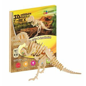 NiXiM Dřevěné 3D puzzle - T-Rex
