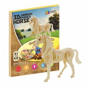 NiXiM Dřevěné 3D puzzle - Kůň