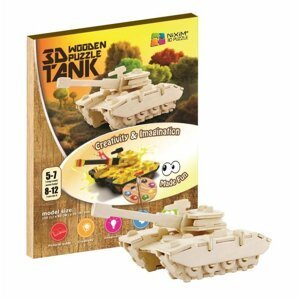 NiXiM Dřevěné 3D puzzle - Tank