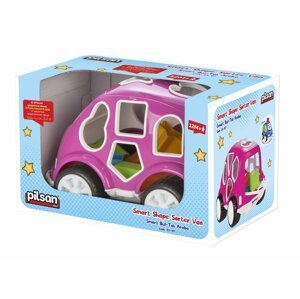Vkládačka růžové autíčko - PlayFoam