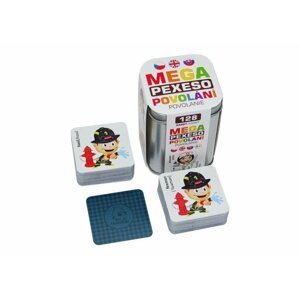 Mega Pexeso Povolání 128 karet v plechové krabičce 6x6x8,5cm