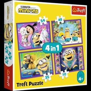 Trefl Puzzle Já, Padouch 3 - Ve světě Mimoňů 4v1 (35,48,54,70 dílků)