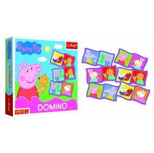 Domino papírové Peppa Pig/Prasátko Peppa 28 kartiček společenská hra v krabici 20x20x5cm - Trigano