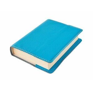 Kožený obal na knihu KLASIK XL 25,5 x 39,8 cm - kůže modrá