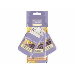 YANKEE CANDLE Lemon Lavender vůně do auta visačka papírová 3ks