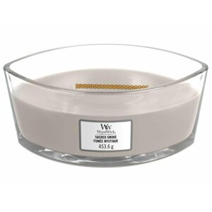 WoodWick Sacred Smoke svíčka loď 453,6g