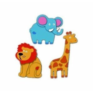Pěnová dekorace žirafa, slon, lev