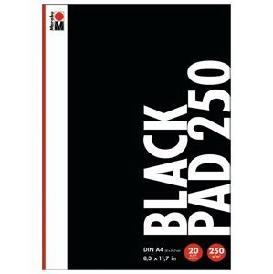 Marabu Blok A4 pro akrylové popisovače 250g - černý 20 listů