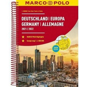 Deutschland, Europa 2021/2022 1:300 000 / cestovní atlas (spirála)