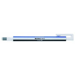 Tombow Gumovací tužka Mono Zero 2,5 x 5 mm - modrá/bílá/černá