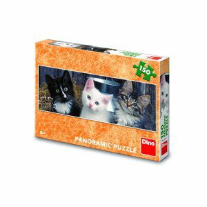Puzzle Tři koťátka Panoramic 150 dílků - Dirkje