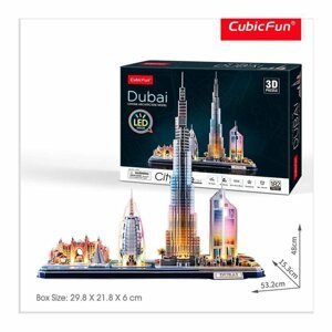 Puzzle 3D LED - Dubai 182 dílků - CubicFun