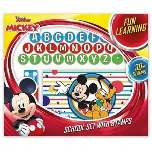 Školní set s razítky Mickey a závodníci