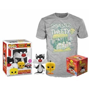 Funko POP & Tee: Looney Tunes Sylvester and Tweety, velikost M (exkluzivní sada s tričkem)