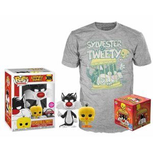 Funko POP & Tee: Looney Tunes Sylvester and Tweety, velikost XL (exkluzivní sada s tričkem)