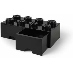 Úložný box LEGO s šuplíky 8 - černý