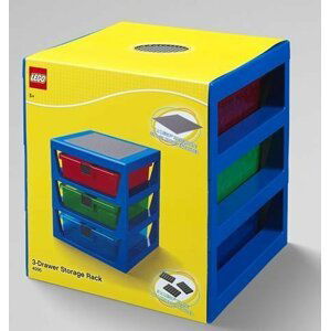 Organizér LEGO se třemi zásuvkami - modrý