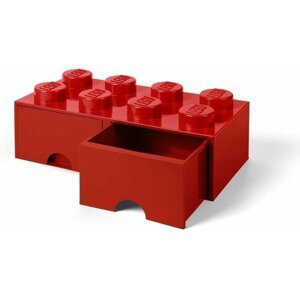 Úložný box LEGO s šuplíky 8 - červený
