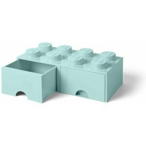 Úložný box LEGO s šuplíky 8 - aqua