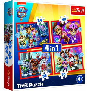 Trefl Puzzle Tlapková patrola ve městě 4v1 (35,48,54,70 dílků) - Trefl