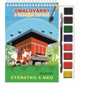 Štěňátko a med - Omalovánky s vodovými barvami a štětcem - Zdeněk Miler