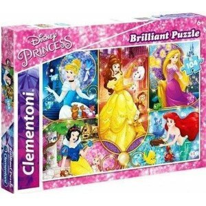 Clementoni Puzzle Briliant - Princezny 104 dílků