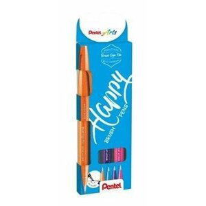 Popisovač Pentel Arts Touch Brush Sign Pen - Cool 4 ks, sada