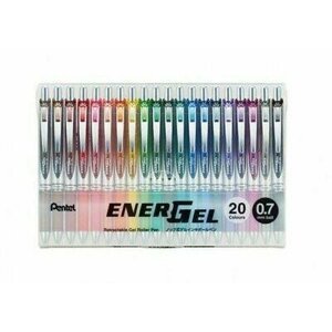 Pero gelové Pentel EnerGel BL77 - 20 barev 0,7mm / sada
