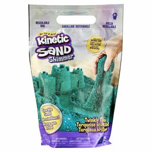 Kinetic sand balení třpytivého modrozeleného písku 0,9 kg - Spin Master L.O.L.