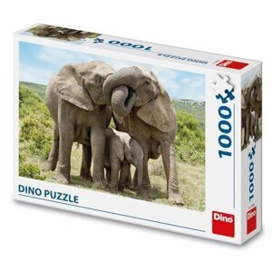 Puzzle 1000 dílků Sloní rodina - Dino