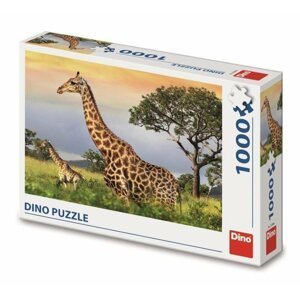 Puzzle 1000 dílků Žirafí rodina - Dino