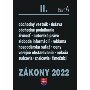 Zákony II časť A 2022 - Obchodné právo a živnostenské podnikanie