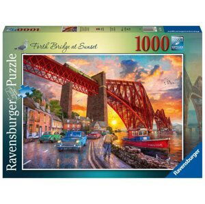 Ravensburger Puzzle - Forth Bridge při západu slunce 1000 dílků