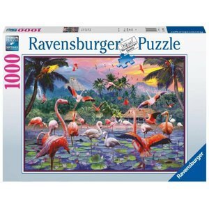 Ravensburger Puzzle - Růžoví plameňáci 1000 dílků