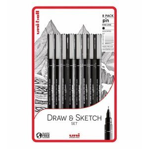 Uni Pin Sada linerů - Draw and Sketch 8 ks