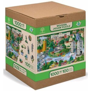 Wooden City Puzzle Pamětihodnosti Londýna 1010 dílků, dřevěné