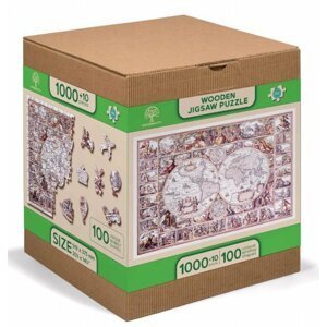 Wooden City Puzzle Mapa Age of Exploration 1010 dílků, dřevěné