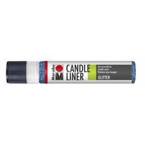 Marabu Candle Liner na svíčky - glitrový safírový 25 ml