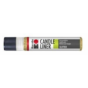 Marabu Candle Liner na svíčky - glitrový zlatý 25 ml