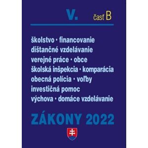 Zákony V-B/2022 – školstvo • obce