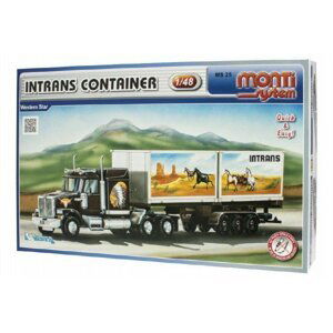Stavebnice Monti System MS 25 Intrans Container Western star 1:48 v krabici 31,5x16,5x7,5cm